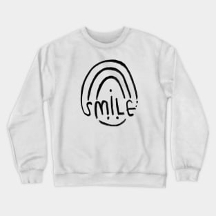 Cute Black Rainbow Smile Crewneck Sweatshirt